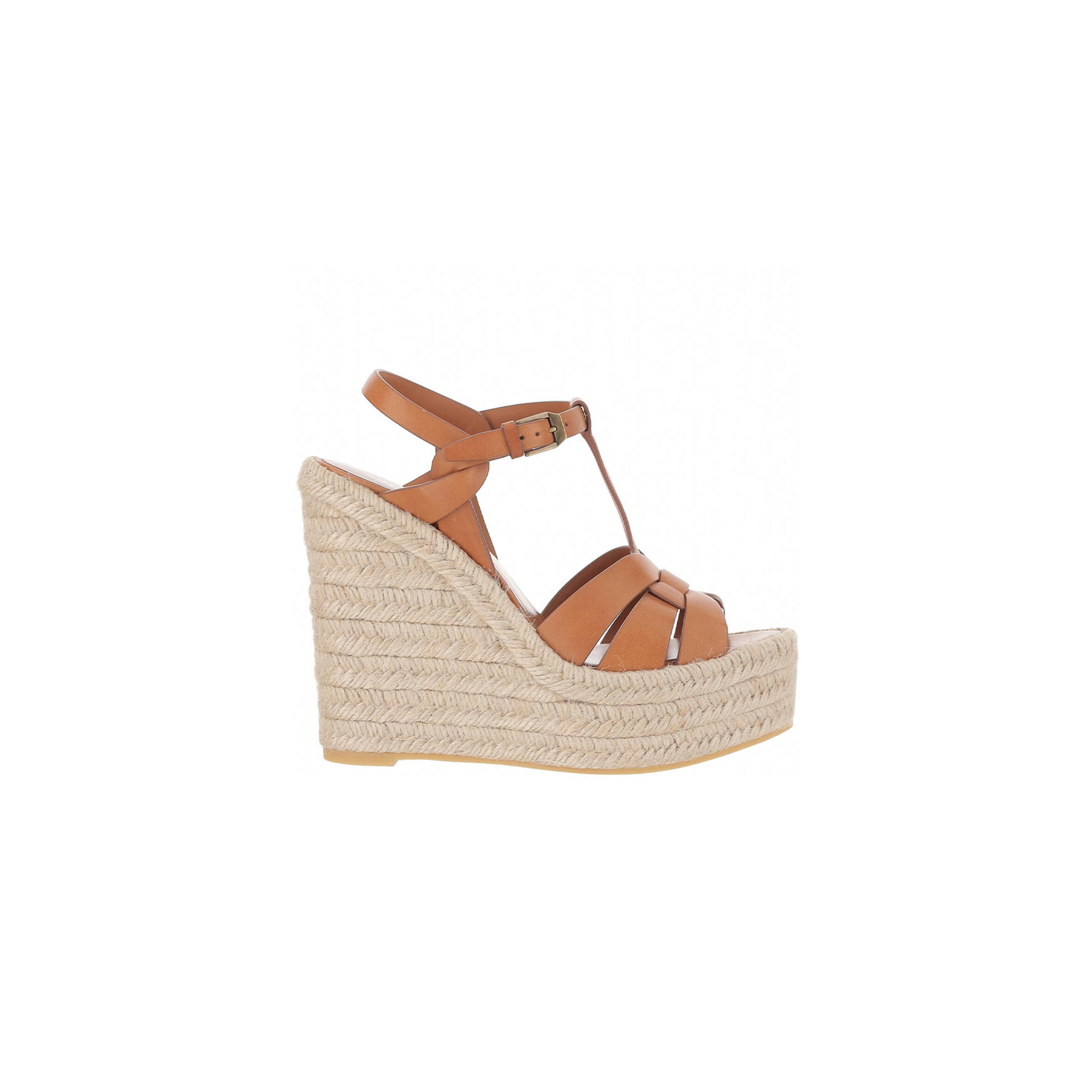 Y51 tribute woven leather espadrille wedge sandals